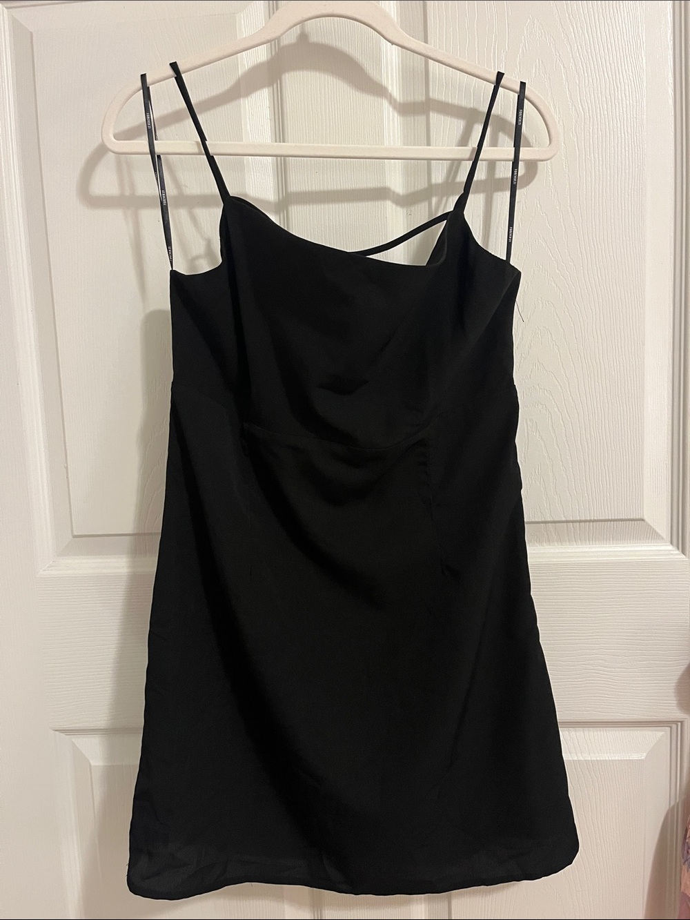 Forever 21 Black Mini Slip Dress with Spaghetti Straps